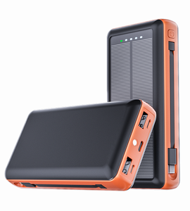 Banco de Energía <span class=keywords><strong>Solar</strong></span> de Alta Capacidad 20000 mAh, Resistente al Agua, con Carga Rápida PD, Entrada Micro USB y Carga Inalámbrica para Uso en Exteriores - Product Image 1