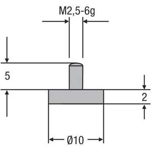HELIOS PREISSER - 0710262 Plaquette de mesure M2.5 ø 10.0mm-CALIBRES EAN 4029713221058 - Product Image 1