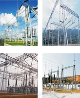 Structure de support électrique en acier sur mesure pour postes de transformation et tours de transmission haute tension