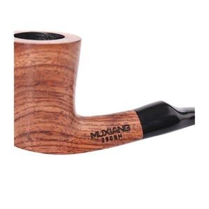 Muxiang Rosewood Smoking Pipe Bent Type 3mm Filter Tobacco Pipe For Men With Case - Product Image 5