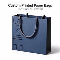 Tas Kertas Hadiah Kualitas Tinggi dengan Logo Custom, Kemasan Perhiasan, Tas Kertas Hadiah dengan Cetak Merek untuk Pengemasan Hadiah