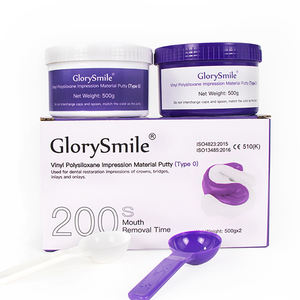 2x2 corpo pesante tipo 0 aggiunta Silicone materiale impronta stampo dentale bottiglie manuale mastice catalizzatore 510K approvato 500g ciascuno - Product Image 2