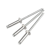 Remaches ciegos de aluminio plateado con cabeza de cúpula abierta, precio de fábrica al por mayor