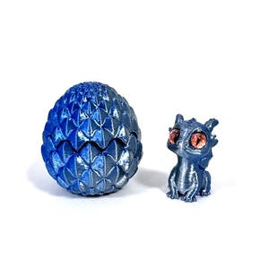 Figurine d'action œuf de dragon imprimée en 3D, type coquille, colorée en PLA, jouet créatif articulé, matériaux écologiques, dragon mignon - Product Image 4