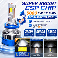 Bombilla LED para Faros Delanteros de Coche XVIEW S28 300W 60000LM de Alta Potencia, H4 H7 H11 9005 9006, Chip CSP, Foco LED para Auto, Venta al Por Mayor