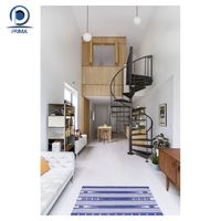 Prima Offre Spéciale professionnel personnalisé meilleure vente échelle en spirale escalier intérieur main courante en bois tout haut et bas les escaliers