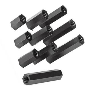 สเปเซอร์หกเหลี่ยมไนลอนสีดำแบบเกลียว M2 M2.5 M3 M4 ตัวผู้-ตัวเมีย - Product Image 1