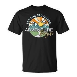 Que l'aventure commence T-shirt pour garçons et filles de 3e année - Product Image 1