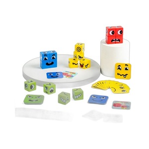 Hot Children's Educational Toy Face Expressions Matching Building Blocks Puzzles Wooden Parent-Child Interactive for Kids Unisex - Product Image 6
