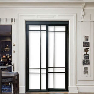 フランス製錬鉄製ドア スチール製引き戸 二重ガラス 強化ガラス 防風 室内用 リビングルーム入口用 - Product Image 5