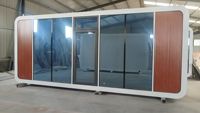 Maison préfabriquée intelligente pour les fêtes de Noël, type cabane en forme de pomme, avec cuisine, salle de bain et installation rapide, design modulaire