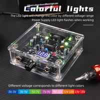 Catu Daya Tato Digital yang Dapat Disesuaikan dengan Layar LED Berwarna, Sumber Daya Mesin Tato untuk Rotary Tattoo Gun