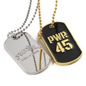 Cadenas de moda Cool collares <span class=keywords><strong>3D</strong></span> Word Logo esmalte Dogtag colgante código Qr etiquetas de <span class=keywords><strong>perro</strong></span> personalizadas etiqueta de identificación de <span class=keywords><strong>perro</strong></span> para mujeres y hombres - Product Image 1