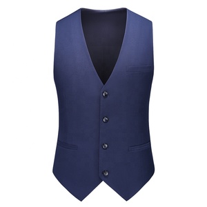 Nuovo Completo Professionale da <span class=keywords><strong>Uomo</strong></span> 2022, Blu Navy, Due Pezzi, Formale Leggero, <span class=keywords><strong>Blazer</strong></span> Tinta Unita per Affari - Product Image 3