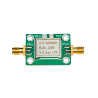 Modul Penguat RF 5MHz hingga 6GHz 20dB Berkualitas Handal, Penguat Sinyal Broadband 5V Female untuk Uji RF