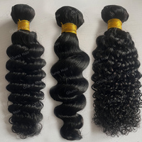 Contoh gratis bundel rambut India mentah grosir 100% Vendor ekstensi rambut manusia keriting gelombang dalam Virgin kutikula tidak diproses