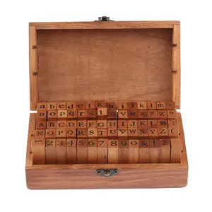 Sello de letras y números del alfabeto y símbolo para la fabricación de tarjetas, pintura en relieve, enseñanza, sello de goma de madera
