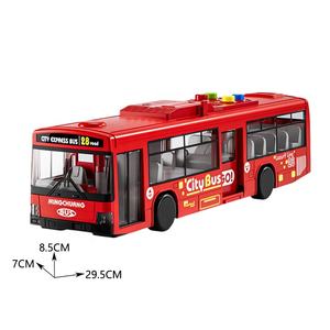 Autobús de Juguete de Fricción con Música y Luces, Escala 1/16, Simulación de Autobús, Puede Abrir la Puerta, Juguete de Plástico de Fricción, Autobús Urbano - Product Image 3