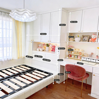 Ensemble de chambre à coucher multifonctionnel en tatami avec bureau et armoire, meubles de maison personnalisés