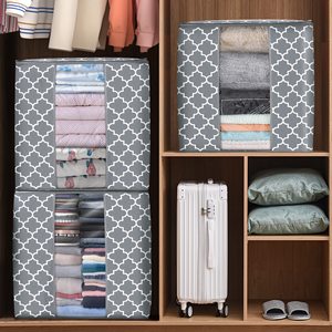 Contenedores de Almacenamiento Grandes con Tapas de 100L, Paquete de 3 Bolsas de Almacenamiento para Edredones con Asas Reforzadas, Contenedores para Guardar Ropa - Product Image 6