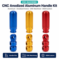 Kit d'extension de levier LAIDNUO sur mesure en acier inoxydable/aluminium usiné CNC, poignée cannelée, couleur personnalisée