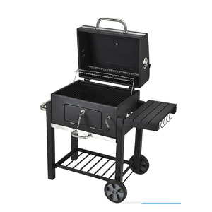 Barbecue à charbon de bois professionnel pour extérieur, grand modèle épaissi en acier au carbone noir pour patio et cour - Product Image 1