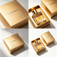 Boîte d'emballage rigide en carton kraft brun naturel avec logo personnalisé pour flacon de parfum