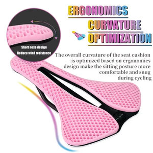 <span class=keywords><strong>Selle</strong></span> respirante pour vélo de route, durable et résistante à l'usure, imprimée en 3D, pour vélo de montagne - Product Image 4