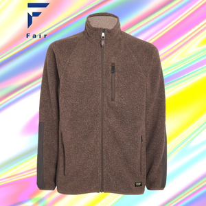 Veste en <span class=keywords><strong>jersey</strong></span> de luxe personnalisée veste Sherpa durable OEM impression numérique patchwork pour les activités de plein air - Product Image 1