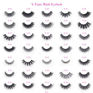 Pestañas de tira completa hechas a mano, personalizadas, barato, extensión de YH, material crudo cónico, 20mm - Product Image 1