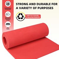 Rouleau de feuilles de mousse EVA rouge, mousse EVA artisanale de 10 mm, 39''x13.9'', haute densité 86 kg/m3 pour Halloween, cosplay, bricolage