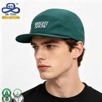 Gorra de Béisbol de 5 Paneles, de Nailon, Secado Rápido, Impermeable, con Logotipo Personalizado con Impresión 'BRIGHT SHOW', para Uso Casual Unisex