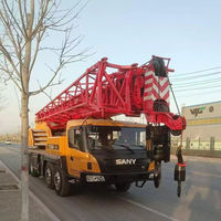Grue de chantier SANY50T d'occasion, puissante et économe en carburant, avec moteur, pompe, commande par joystick, flèche et télécommande, pour usage agricole