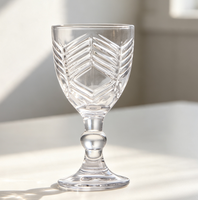 Verre à pied torsadé vintage, mini-gobelet à vin, mini-verre à boire en verre gaufré pour liqueur, whisky, bar de fête