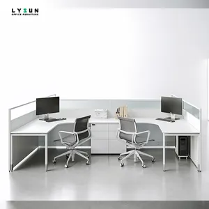 Pabrik penjualan langsung tahan suara meja kantor kap lampu meja kantor stasiun kerja kantor