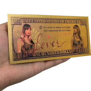 Tarjeta Coleccionable Personalizada de Taylor <span class=keywords><strong>Swift</strong></span> y Travis <span class=keywords><strong>Scott</strong></span>, Recuerdo de Amor, Billete de Plástico Polimérico Galvanizado con Lámina Dorada - Product Image 2