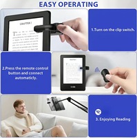 Télécommande sans fil pour tourner les pages, compatible avec les liseuses Kindle, les tablettes iPad et les téléphones Android, lecture mains libres, 28H