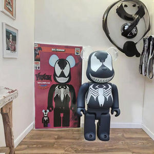 ฟิกเกอร์แบร์บริค Kwa รูปค้างคาวขนาด28ซม. ทำจากเรซิ่น400% ทาสีมือศิลปะห้องนั่งเล่นตกแต่งบ้านตุ๊กตาหมี - Product Image 2