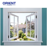 Ventanas Corredizas de Aluminio con Vidrio Bajo Emisivo de Diseño Moderno, Ventana Abatible de Aluminio con Doble Acristalamiento y Rotura de Puente Térmico