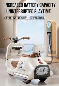 Tricycle électrique pour enfants avec lumières LED clignotantes, <span class=keywords><strong>trottinette</strong></span> d'équilibre pour tout-petits en matériaux écologiques avec apprentissage précoce de l'anglais - Product Image 6