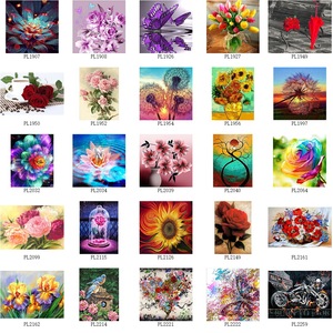 Kits de Pintura de Diamantes en Lienzo de Terciopelo con <span class=keywords><strong>Flores</strong></span> de Lila de Alta Calidad para Adultos, 5D, Taladro Completo, Lienzo de Fibra Corta, Pintado a Mano - Product Image 5