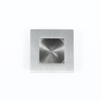 Poignée carrée encastrée pour porte coulissante, poignées de tiroir en acier inoxydable avec vis, finition nickel brossé