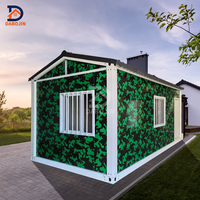 Maison à structure en acier de 20, 40 pieds avec toit, hangar extérieur, petites maisons bon marché avec eau et électricité