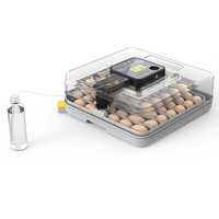 Incubateur à œufs de volaille entièrement automatique, nouvelle génération, double alimentation, contrôle de l'humidité, 48 œufs, 220v+12v/110v+12v