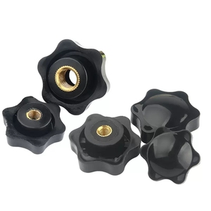 Kunststoffgriffknöpfe Daumenschrauben Sechskantmuttern M5 M6 M8 M10 Schwarz Bakelit Durchgangsbohrung Gewinde-Spannmutter - Product Image 4