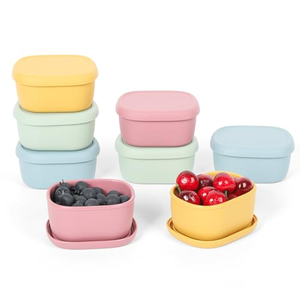 Lonchera Bento de Silicona de Grado Alimenticio, Caja de Almacenamiento de Alimentos de Gran Capacidad Libre de BPA con Tapa, OEM/ODM, Apta para Lavavajillas y Congelador - Product Image 1