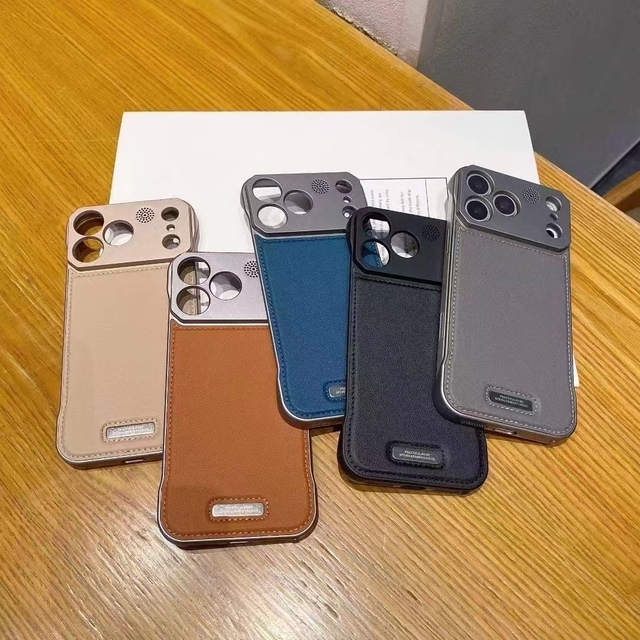 Hot Sales Aromatherapy Frameless Pu Leather Magnetic Metal Frame Matte Shockproof Phone Case for iPhone 17 16 15 14 13 Pro Max