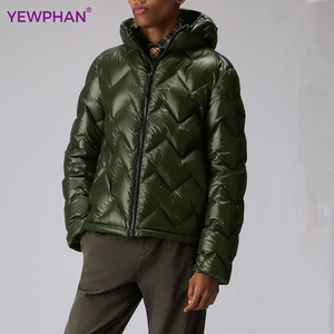 2025 invernale da uomo nuovo capospalla Slim di moda lucido leggero piumino con cappuccio da donna largo taglie forti con parka piumino - Product Image 2