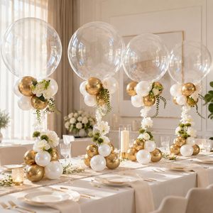 Nouveaux ballons transparents en PVC de 30 pouces pour décorations d'anniversaire, à large ouverture, écologiques, pour collations, jouets, cadeaux - Product Image 5