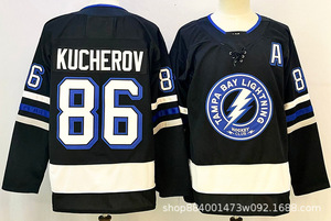 Maillot de hockey vintage pour homme Lightning, style rétro brodé, style professionnel, vêtements d'entraînement de hockey sur glace, personnalisation disponible en gros - Product Image 4